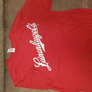 Large unisex red Leinenkugel's beer tshirt